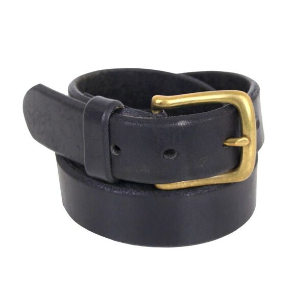 Eddie Bauer BLACK GENUINE LEATHER 1.25"Wd CASUAL DRESS MEN'S BELT Sz 38 (28D - Picture 2 of 15